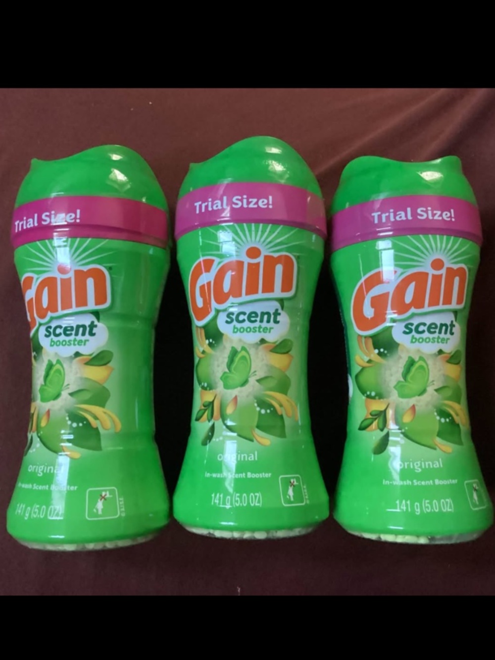 Gain Scent Booster 3-pack original scent, each bottle is 5.0 OZ (141 g)